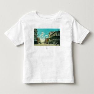 Uitzicht van J en Mariposa Street Corner Fresno, C Kinder Shirts