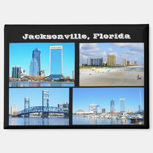 Uitzicht van Jacksonville. Florida Magneet (Voorkant)