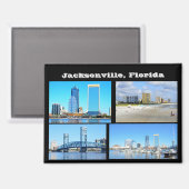 Uitzicht van Jacksonville. Florida Magneet (Voorkant / Achterkant)