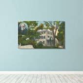 Uitzicht van James Russell Lowell Home Canvas Afdruk (Insitu (Houten vloer))