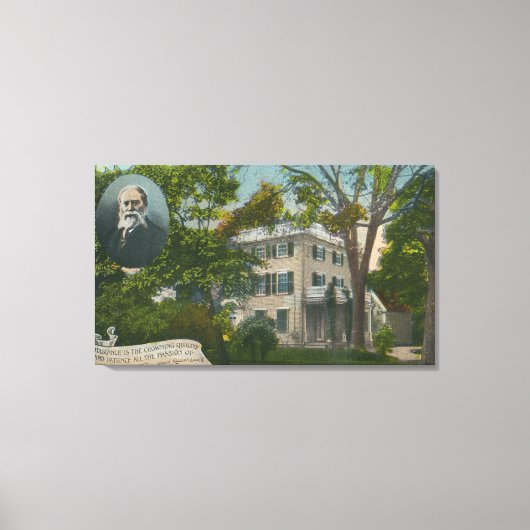 Uitzicht van James Russell Lowell Home Canvas Afdruk (Voorkant)