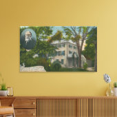 Uitzicht van James Russell Lowell Home Canvas Afdruk (Insitu (Woonkamer))