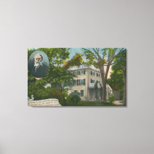 Uitzicht van James Russell Lowell Home Canvas Afdruk
