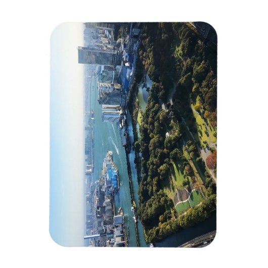 Uitzicht van Japanse tuin Magneet (Verticaal)