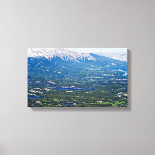 Uitzicht van Jasper-meren - Canada Canvas Afdruk