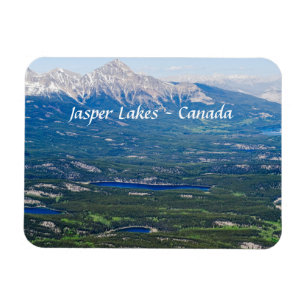 Uitzicht van Jasper-meren - Canada Magneet