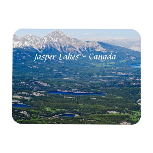 Uitzicht van Jasper-meren - Canada Magneet (Horizontaal)