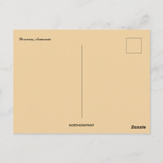 Uitzicht van Jerevan Armenië Briefkaart (Achterkant)