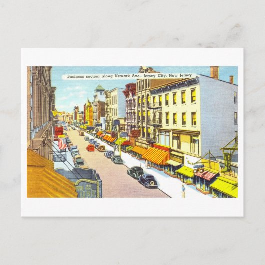 Uitzicht van Jersey City, New Jersey, Briefkaart (Voorkant)