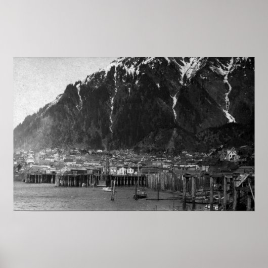 Uitzicht van Juneau, Alaska-foto Poster (Voorkant)