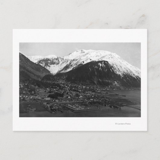 Uitzicht van Juneau, foto van Alaska Briefkaart (Voorkant)