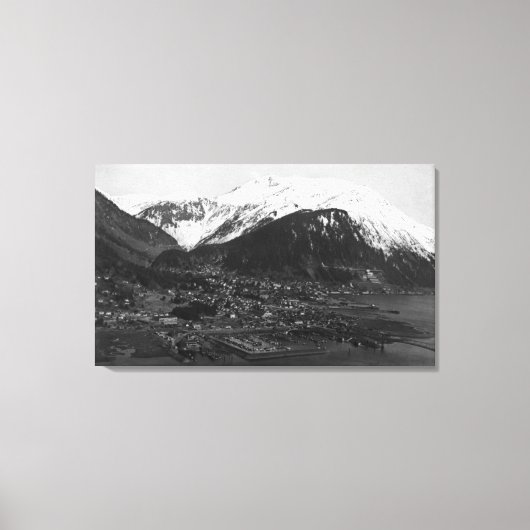 Uitzicht van Juneau, foto van Alaska Canvas Afdruk (Voorkant)