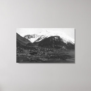 Uitzicht van Juneau, foto van Alaska Canvas Afdruk
