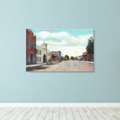 Uitzicht van K StreetTulare, CA Canvas Afdruk (Insitu (Houten vloer))