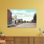 Uitzicht van K StreetTulare, CA Canvas Afdruk (Insitu (Woonkamer))