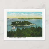 Uitzicht van Kaap Elizabeth van twee vuurtoren Briefkaart (Voorkant)