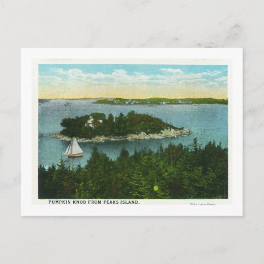 Uitzicht van Kaap Elizabeth van twee vuurtoren Briefkaart (Voorkant)