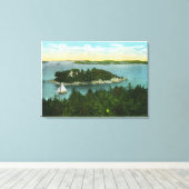 Uitzicht van Kaap Elizabeth van twee vuurtoren Canvas Afdruk (Insitu (Houten vloer))