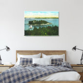 Uitzicht van Kaap Elizabeth van twee vuurtoren Canvas Afdruk (Insitu (Slaapkamer))