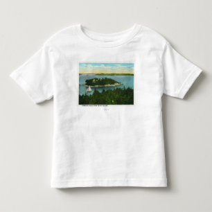 Uitzicht van Kaap Elizabeth van twee vuurtoren Kinder Shirts
