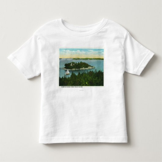 Uitzicht van Kaap Elizabeth van twee vuurtoren Kinder Shirts (Voorkant)