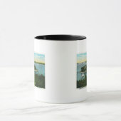 Uitzicht van Kaap Elizabeth van twee vuurtoren Mok (Midden)