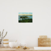 Uitzicht van Kaap Elizabeth van twee vuurtoren Poster (Keuken)
