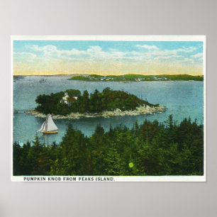 Uitzicht van Kaap Elizabeth van twee vuurtoren Poster