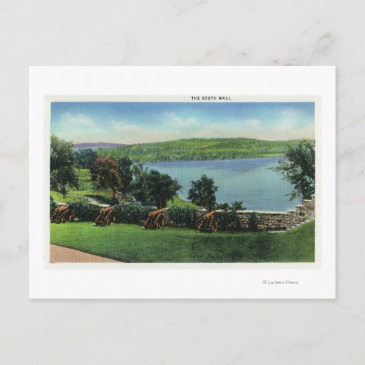 Uitzicht van kanonnen en de Zuidmuur Briefkaart (Voorkant)