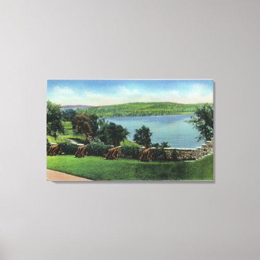 Uitzicht van kanonnen en de Zuidmuur Canvas Afdruk (Voorkant)