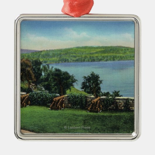 Uitzicht van kanonnen en de Zuidmuur Metalen Ornament (Voorkant)