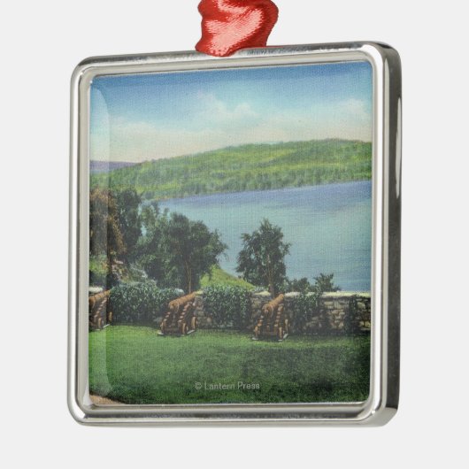 Uitzicht van kanonnen en de Zuidmuur Metalen Ornament (Links)