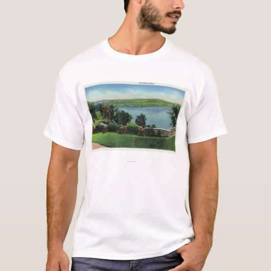 Uitzicht van kanonnen en de Zuidmuur T-shirt (Voorkant)
