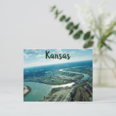 Uitzicht van Kansas City Briefkaart (Staand voorkant)