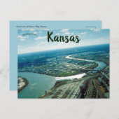 Uitzicht van Kansas City Briefkaart (Voorkant / Achterkant)