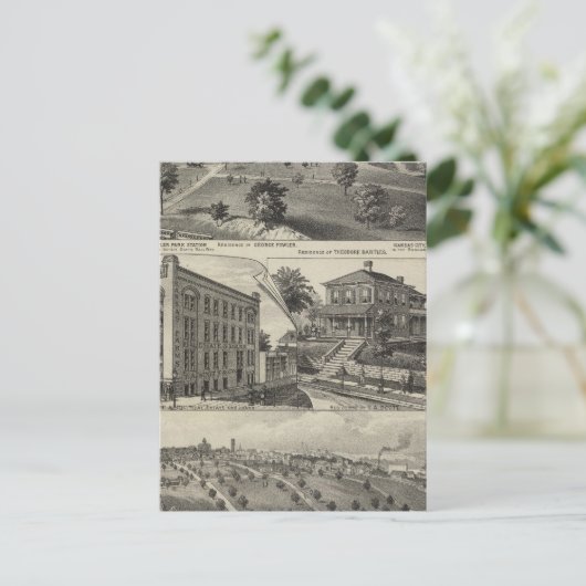 Uitzicht van Kansas City, Kansas Briefkaart (Staand voorkant)