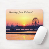 Uitzicht van Kaohsiung Harbour op Sunset Muismat (Met muis)