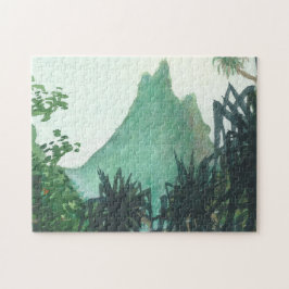Uitzicht van Kee'e Beach Legpuzzel