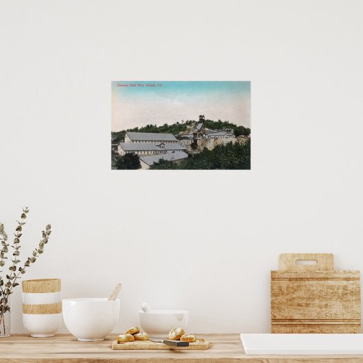 Uitzicht van Kennedy Gold MineJackson, CA Poster (Keuken)