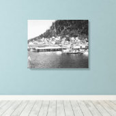 Uitzicht van Ketchikan, Alaska Waterfront Foto Canvas Afdruk (Insitu (Houten vloer))