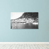 Uitzicht van Ketchikan, Alaska Waterfront Foto Canvas Afdruk (Insitu (Houten vloer))