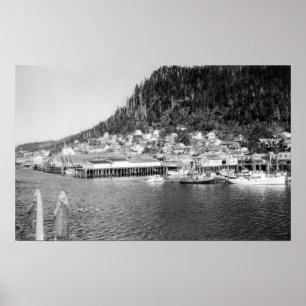 Uitzicht van Ketchikan, Alaska Waterfront Foto Poster