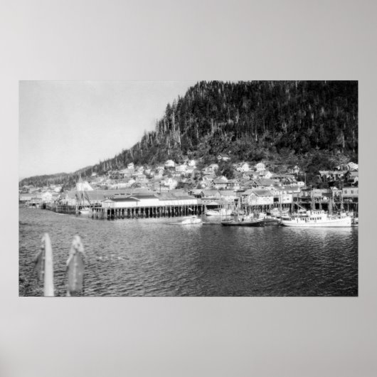 Uitzicht van Ketchikan, Alaska Waterfront Foto Poster (Voorkant)