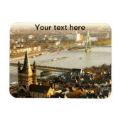 Uitzicht van Keulen van de Cathedral-foto Magneet (Horizontaal)