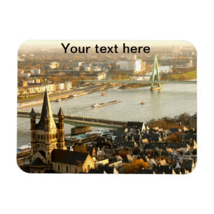 Uitzicht van Keulen van de Cathedral-foto Magneet