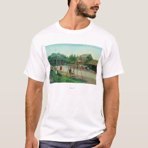 Uitzicht van kinderspeelplaats bij Golden Gate T-shirt