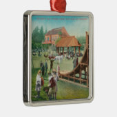 Uitzicht van kinderspeelplaats metalen ornament (Rechts)