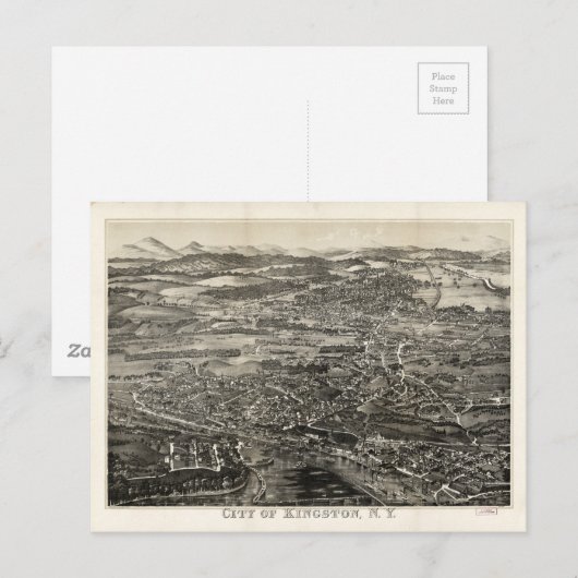 Uitzicht van Kingston, New York (1875) Briefkaart (Voorkant / Achterkant)