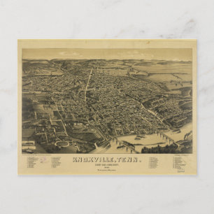 Uitzicht van Knoxville Tennessee vanaf 1886 Briefkaart