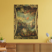 Uitzicht van koning Louis XIV Bestuur alleen Canvas Afdruk (Insitu (Woonkamer))